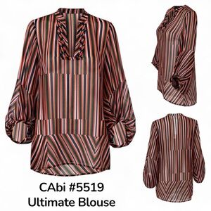 Holiday Ready! CAbi #5519 Ultimate Blouse sheer dainty women’s medium LIKE NEW